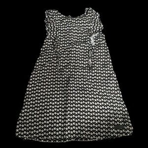 EUC Boboli Girls Size 5 Black and White Patterned Dress